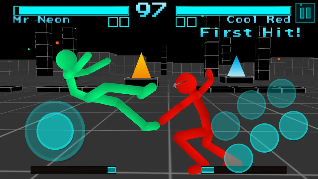 Stickman Fighting Neon Warrior [MOD: безлимитные деньги и оружие] на Андроид — скриншот 1