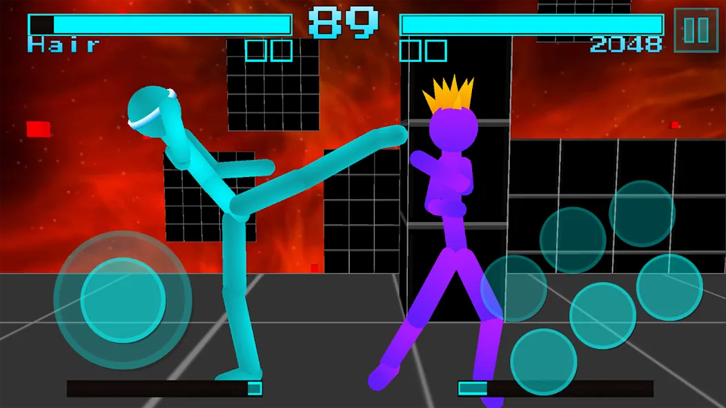 Stickman Fighting Neon Warrior [MOD: безлимитные деньги и оружие] на Андроид — скриншот 2