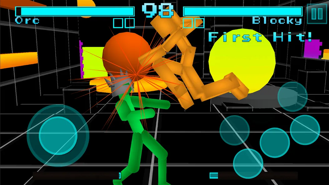 Stickman Fighting Neon Warrior [MOD: безлимитные деньги и оружие] на Андроид — скриншот 3