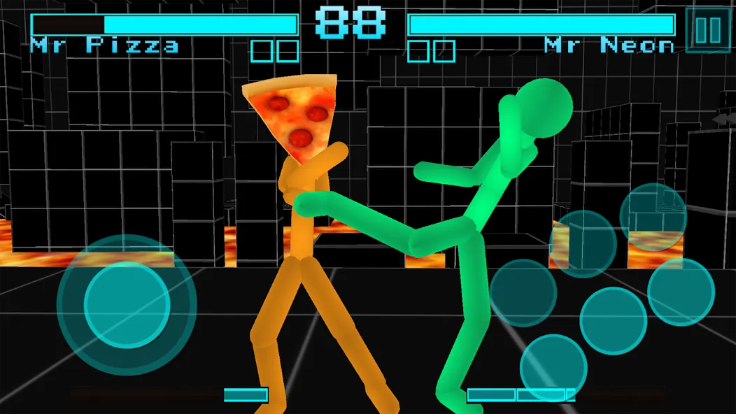 Stickman Fighting Neon Warrior [MOD: безлимитные деньги и оружие] на Андроид — скриншот 4