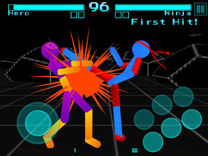 Stickman Fighting Neon Warrior [MOD: безлимитные деньги и оружие] на Андроид — скриншот 5