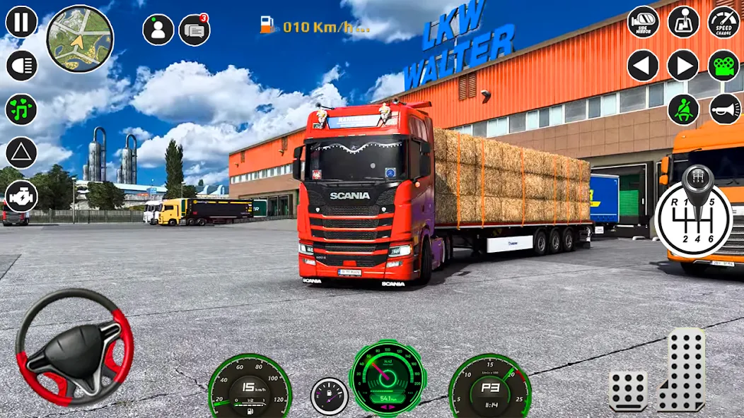 Скачать American Cargo City Driving 3D [MOD: безлимитные деньги и все грузовики] — скриншот 1