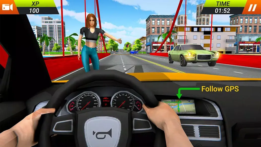 Modern Taxi Car Glory Driving [MOD: безлимитные деньги и открыты все машины] (Бесплатно / APK) — скриншот 1