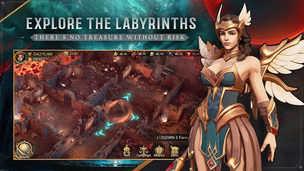 Скачать Land of Empires: Immortal [MOD: безлимитные ресурсы и ускоренное строительство] — скриншот 3