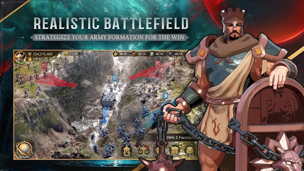 Скачать Land of Empires: Immortal [MOD: безлимитные ресурсы и ускоренное строительство] — скриншот 4
