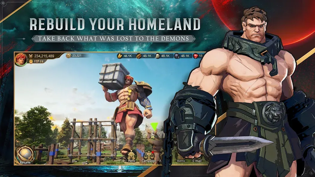 Скачать Land of Empires: Immortal [MOD: безлимитные ресурсы и ускоренное строительство] — скриншот 5