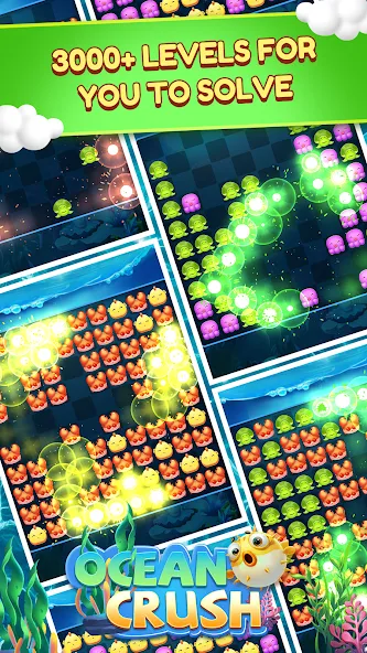 Ocean Crush-Matching Games [MOD: безлимитные ходы и бустеры] (Бесплатно / APK) — скриншот 2