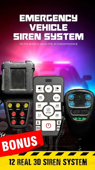 Siren sounds set: siren system [MOD: реалистичные звуки сирен и сигналов] (Бесплатно / APK) — скриншот 1