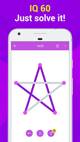 1LINE –One Line with One Touch [MOD: без рекламы и все уровни открыты] (Бесплатно / APK) — скриншот 1