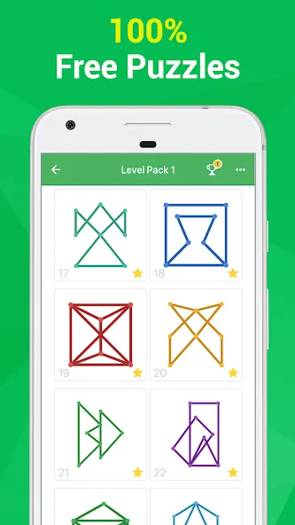 1LINE –One Line with One Touch [MOD: без рекламы и все уровни открыты] (Бесплатно / APK) — скриншот 3