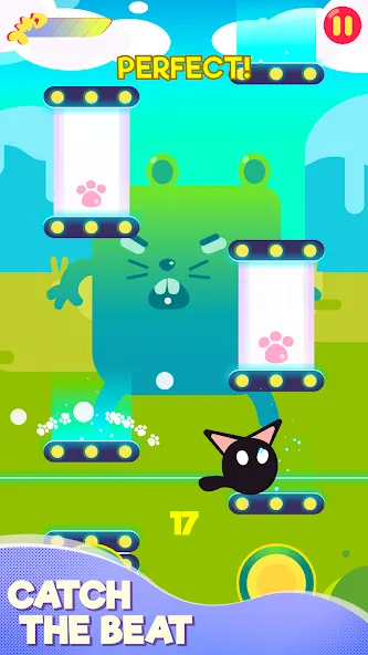 Взломанная Cringe the Cat - Music Game [MOD: безлимитные ноты и все уровни] на Андроид — скриншот 1