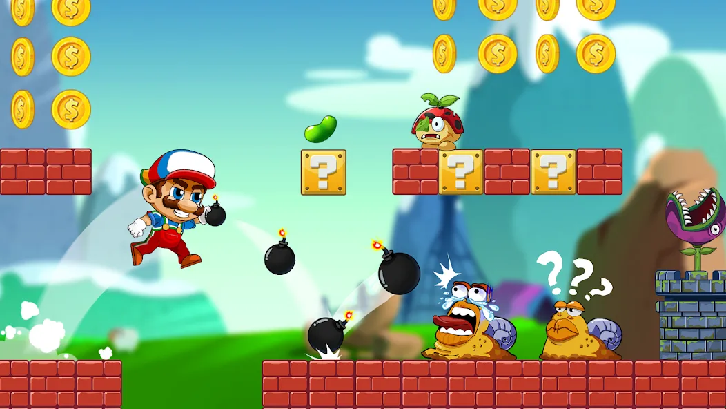 Скачать Super Bean Bros: Running Games [MOD: безлимитные монеты и все уровни] — скриншот 1