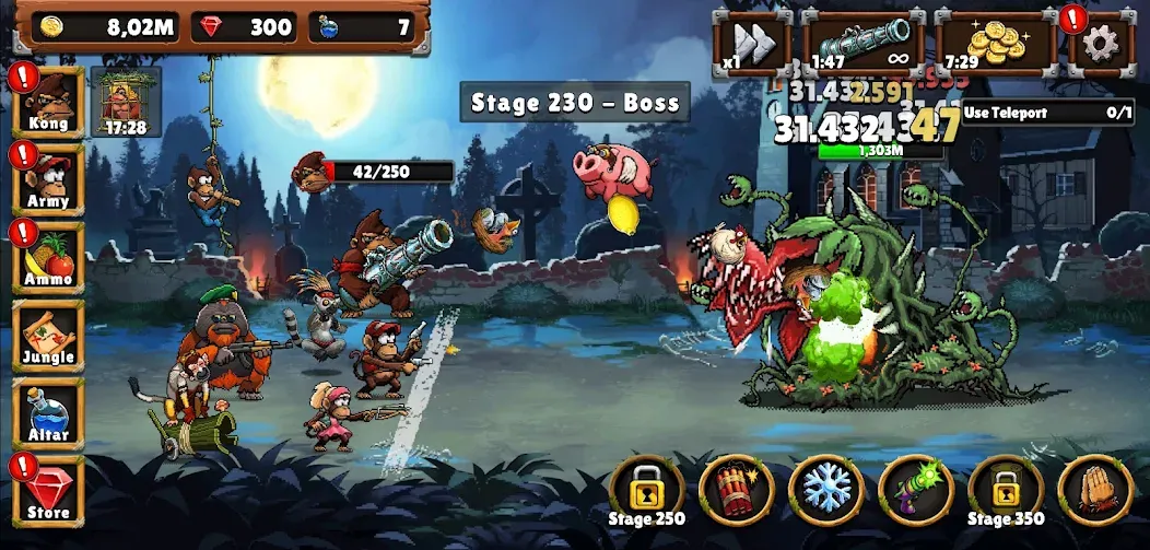 Apes vs. Zombies [MOD: безлимитные ресурсы и усиленные обезьяны] — Скачать бесплатно (APK) — скриншот 4