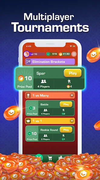 Скачать Carrom Blitz: Win Rewards [MOD: безлимитные награды и монеты] на телефон — скриншот 3