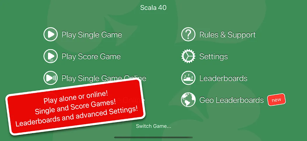 Взломанная Scala 40 - Online or Alone [MOD: онлайн и офлайн режимы без ограничений] на Андроид — скриншот 2