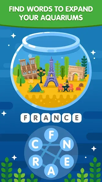 Word Search Sea: Word Puzzle [MOD: безлимитные подсказки и открыты уровни] на Андроид — скриншот 2