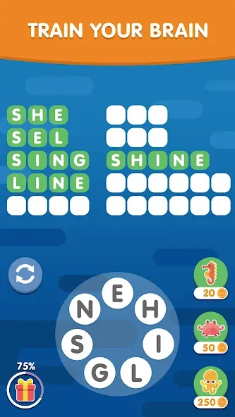 Word Search Sea: Word Puzzle [MOD: безлимитные подсказки и открыты уровни] на Андроид — скриншот 5
