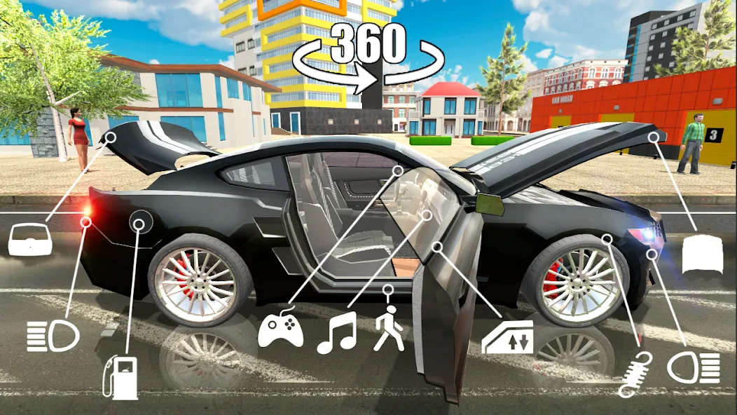 Car Simulator 2 [MOD: безлимитные деньги и всё открыто] на Андроид — скриншот 1
