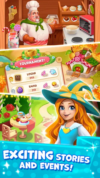 Candy Valley - Match 3 Puzzle [MOD: безлимитные монеты и жизни] последняя версия — скриншот 2