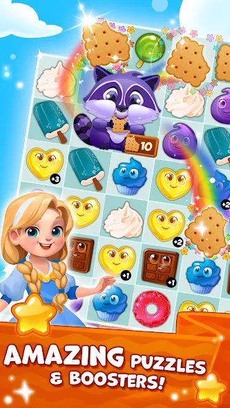 Candy Valley - Match 3 Puzzle [MOD: безлимитные монеты и жизни] последняя версия — скриншот 3