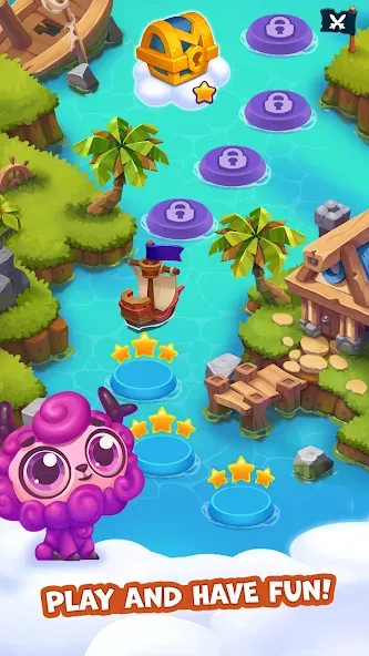 Скачать Pirate Treasures: Jewel & Gems [MOD: безлимитные монеты и жизни] на телефон — скриншот 1