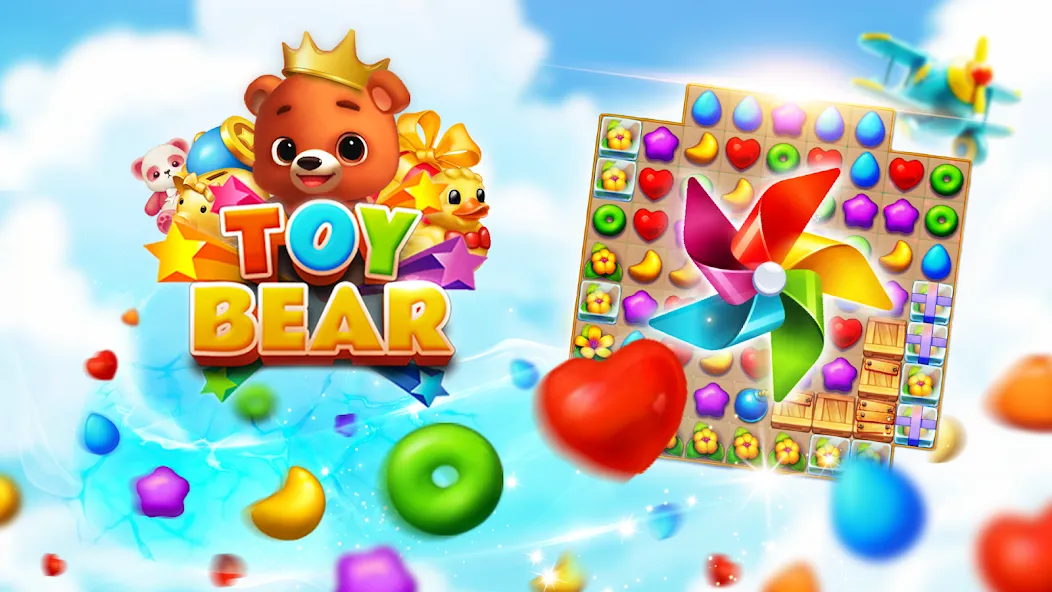 Toy Bear Sweet POP: Match 3 [MOD: много монет и жизней] (Бесплатно / APK) — скриншот 5