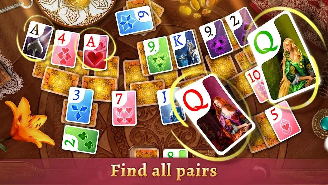 Скачать Solitaire Dreams: Card Games [MOD: безлимитные подсказки и отмены ходов] — скриншот 1