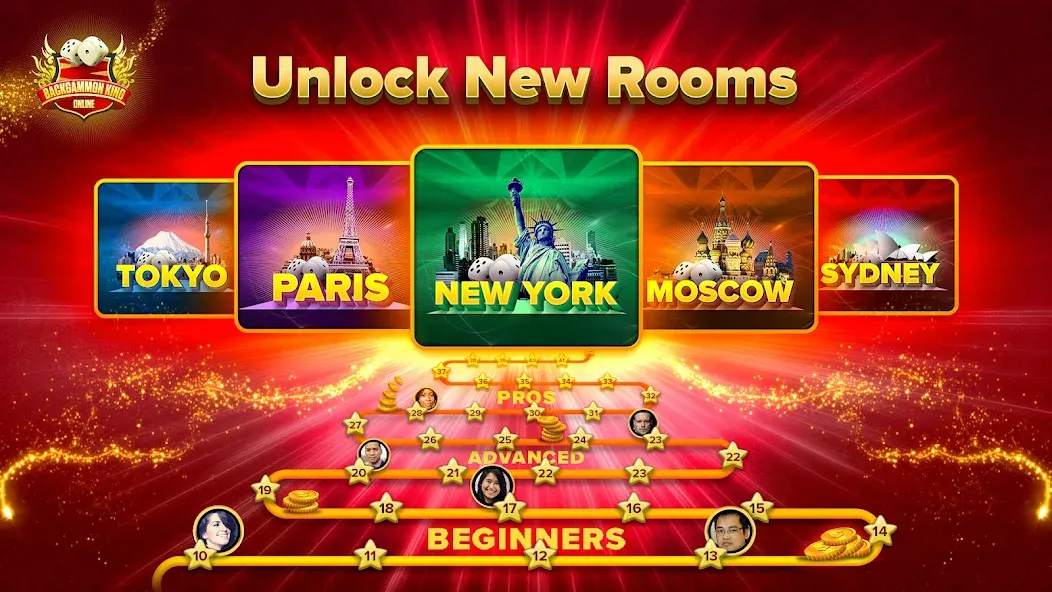 Backgammon King Online [MOD: безлимитные монеты и премиум открыт] (Бесплатно / APK) — скриншот 4