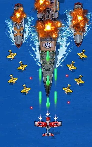 Скачать взлом 1945 Air Force: Airplane games [MOD: безлимитные деньги и все самолёты] — скриншот 1