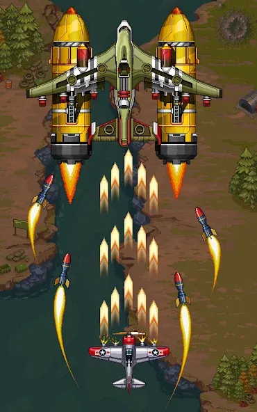 Скачать взлом 1945 Air Force: Airplane games [MOD: безлимитные деньги и все самолёты] — скриншот 5