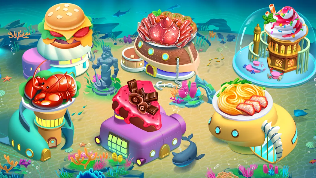 Cooking Aquarium - A Star Chef [MOD: много денег и алмазов] последняя версия — скриншот 1
