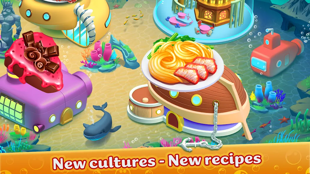 Cooking Aquarium - A Star Chef [MOD: много денег и алмазов] последняя версия — скриншот 5