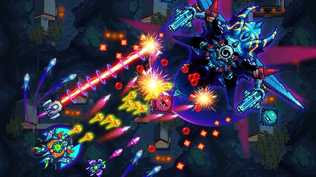 Скачать Galaxiga Arcade Shooting Game [MOD: безлимитные монеты и все корабли] на телефон — скриншот 4