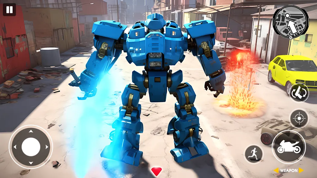 Скачать Real Robot Bike Transform Game [MOD: безлимитные деньги и все роботы] на телефон — скриншот 3