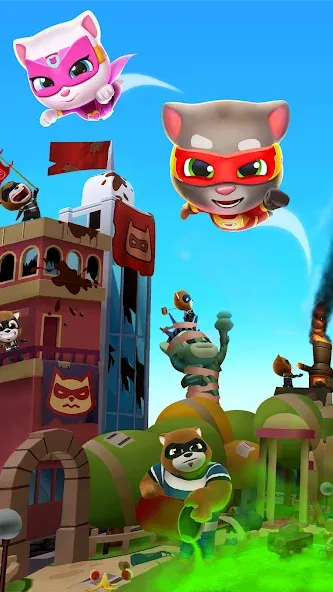 Talking Tom Hero Dash [MOD: безлимитные монеты и все герои] (Бесплатно / APK) — скриншот 5