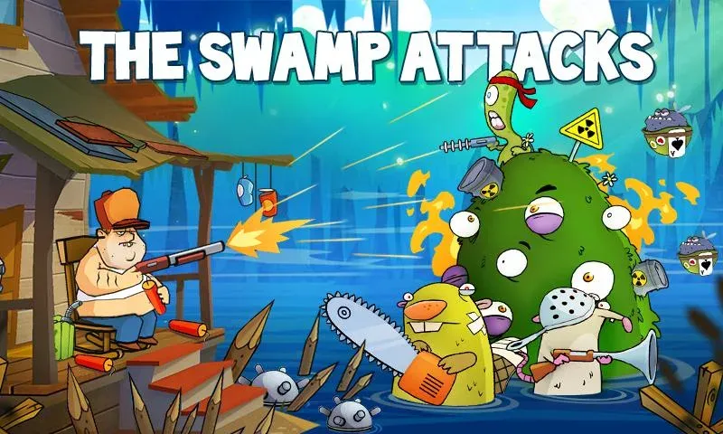 Скачать Swamp Attack [MOD: безлимитные монеты и усиленное оружие] — скриншот 1