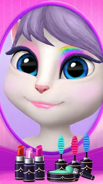 My Talking Angela [MOD: безлимитные монеты и алмазы] (Бесплатно / APK) — скриншот 2