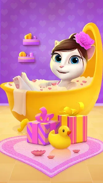 My Talking Angela [MOD: безлимитные монеты и алмазы] (Бесплатно / APK) — скриншот 3