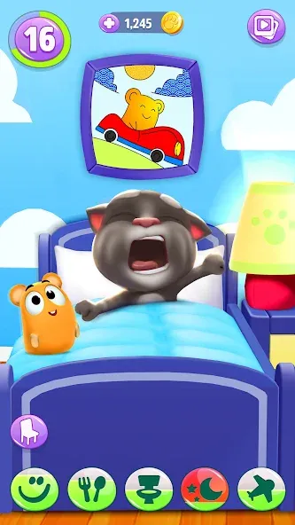 Скачать My Talking Tom 2 [MOD: безлимитные монеты и алмазы] на телефон — скриншот 4