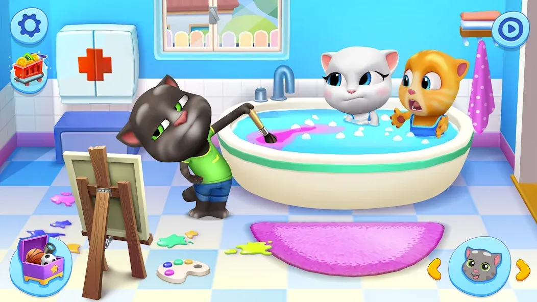My Talking Tom Friends [MOD: безлимитные монеты и все персонажи] — Скачать бесплатно (APK) — скриншот 1