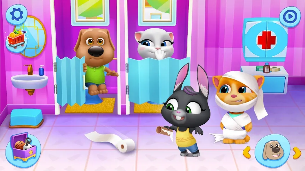 My Talking Tom Friends [MOD: безлимитные монеты и все персонажи] — Скачать бесплатно (APK) — скриншот 2