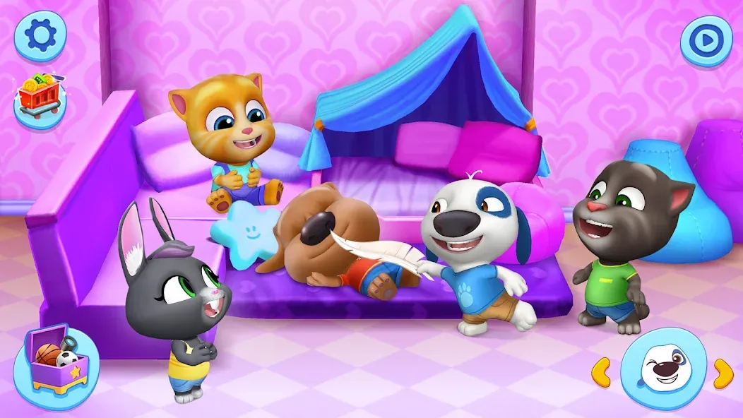 My Talking Tom Friends [MOD: безлимитные монеты и все персонажи] — Скачать бесплатно (APK) — скриншот 4