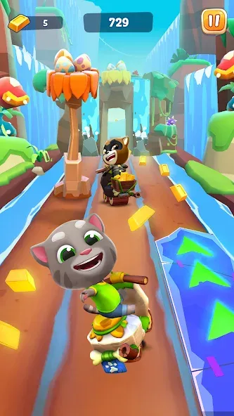 Взломанная Talking Tom Time Rush [MOD: безлимитные монеты и все персонажи] на Андроид — скриншот 1