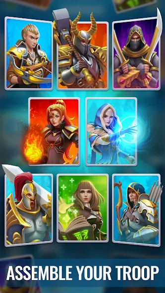 Скачать взлом Raid & Rush - Heroes idle RPG [MOD: безлимитные ресурсы и усиленные герои] — скриншот 1
