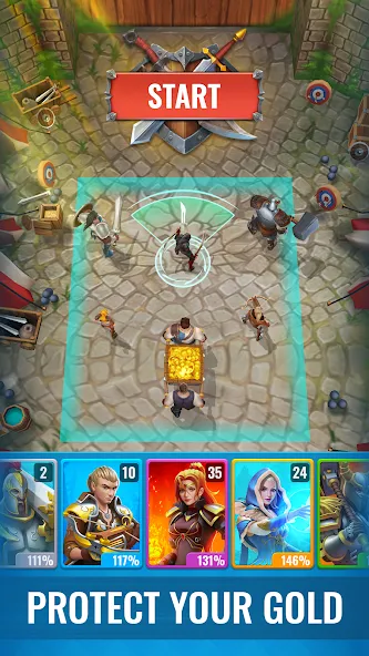 Скачать взлом Raid & Rush - Heroes idle RPG [MOD: безлимитные ресурсы и усиленные герои] — скриншот 3