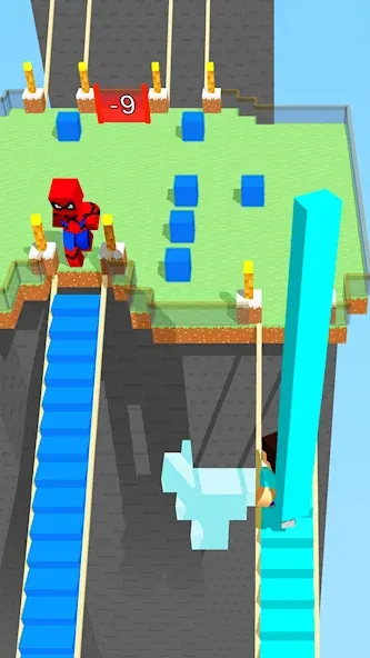 Craft Bridge Race [MOD: безлимитные ресурсы и быстрый бег] — Скачать бесплатно (APK) — скриншот 1