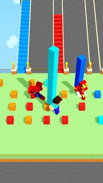Craft Bridge Race [MOD: безлимитные ресурсы и быстрый бег] — Скачать бесплатно (APK) — скриншот 2