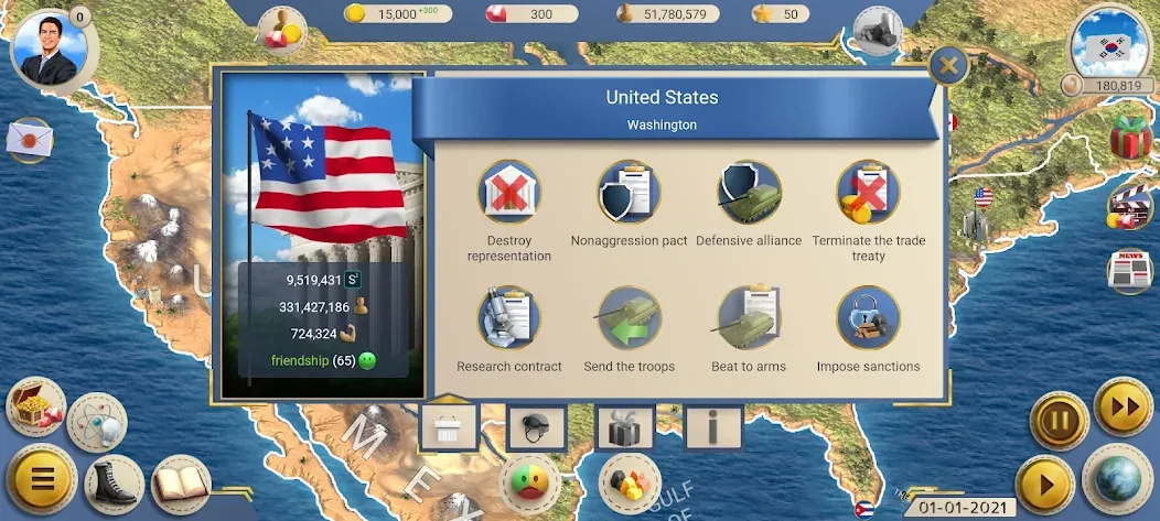 Взломанная MA 2 – President Simulator [MOD: безлимитные деньги и влияние] на Андроид — скриншот 3