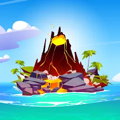 Скачать Volcano Island - Sim Game [MOD: безлимитные ресурсы и алмазы] на телефон