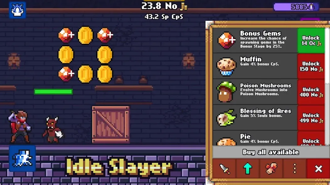 Idle Slayer [MOD: безлимитные ресурсы и быстрый прогресс] последняя версия — скриншот 4